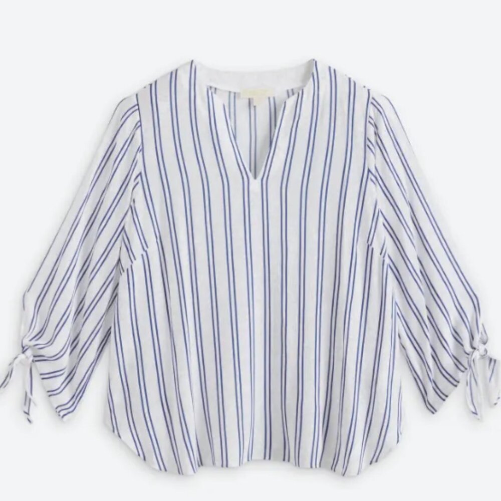 MICHAEL Michael Kors Nava Tie Detail Textured Top